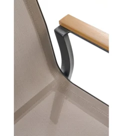 Krzesło ogrodowe FIERRO 88 cm czarny brązowy