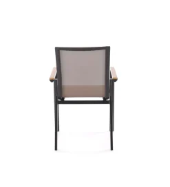 Krzesło ogrodowe FIERRO 88 cm czarny brązowy