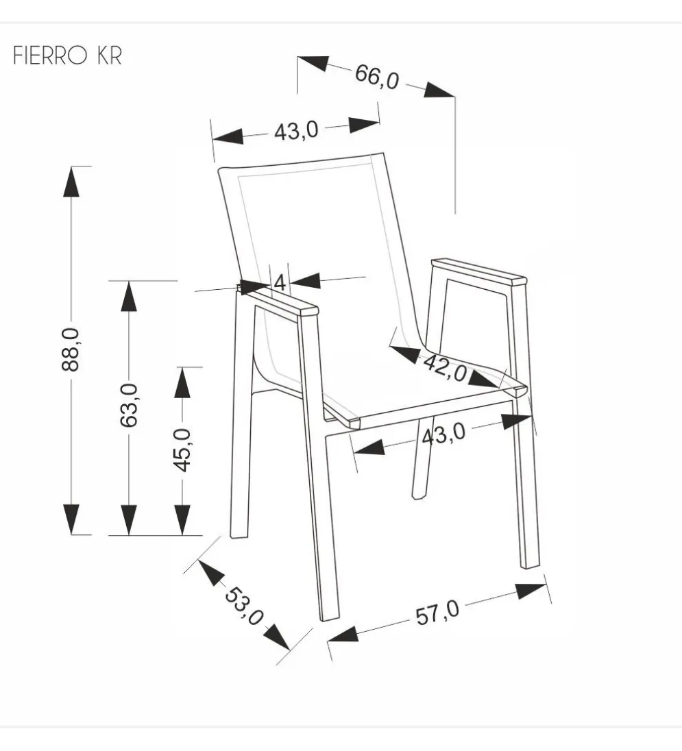 Krzesło ogrodowe FIERRO 88 cm czarny brązowy