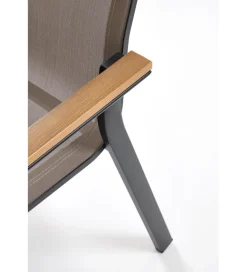 Krzesło ogrodowe FIERRO 88 cm czarny brązowy