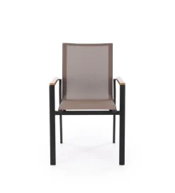 Krzesło ogrodowe FIERRO 88 cm czarny brązowy