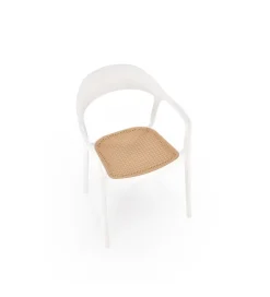 Krzesło ogrodowe K530 80 cm białe naturalne