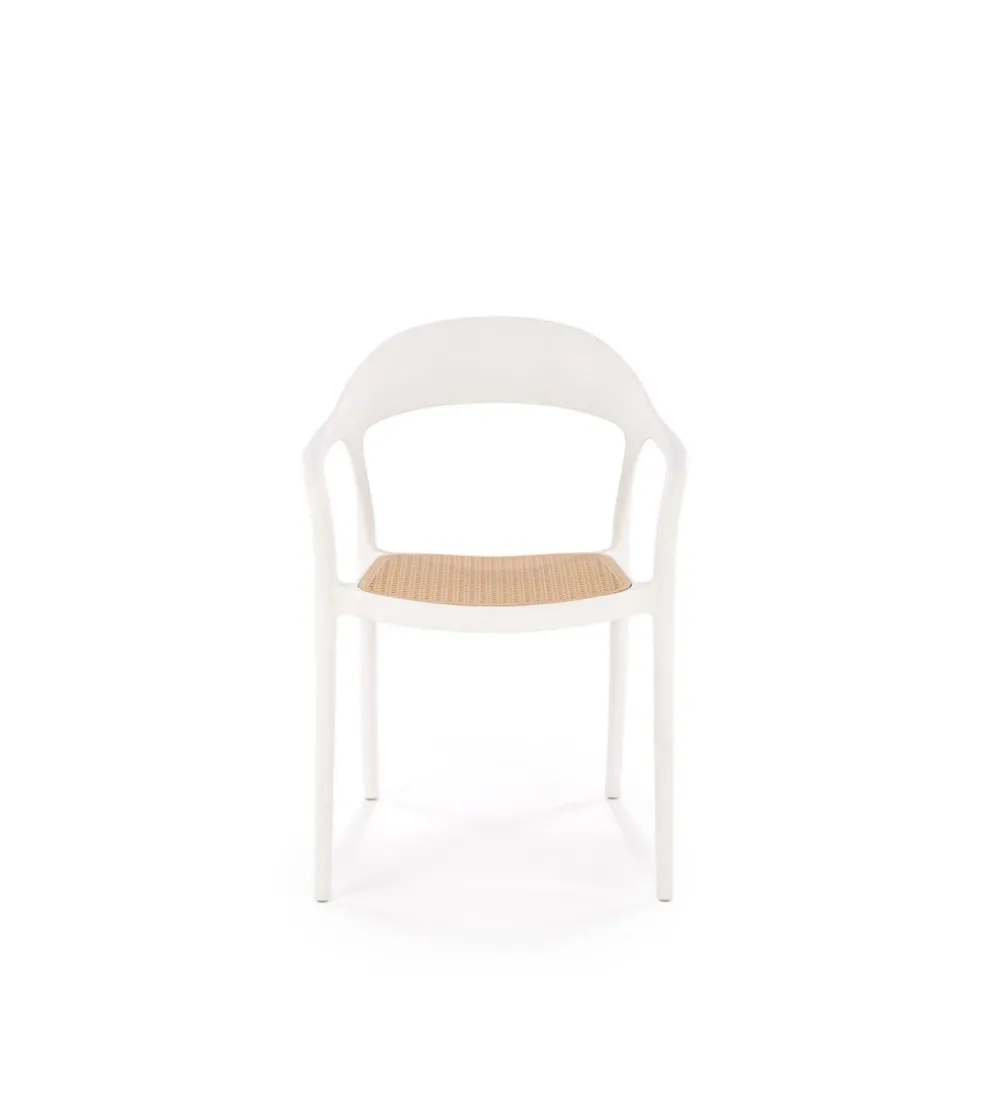 Krzesło ogrodowe K530 80 cm białe naturalne