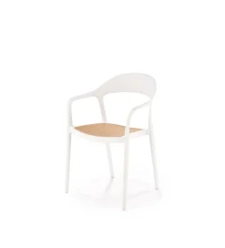 Krzesło ogrodowe K530 80 cm białe naturalne