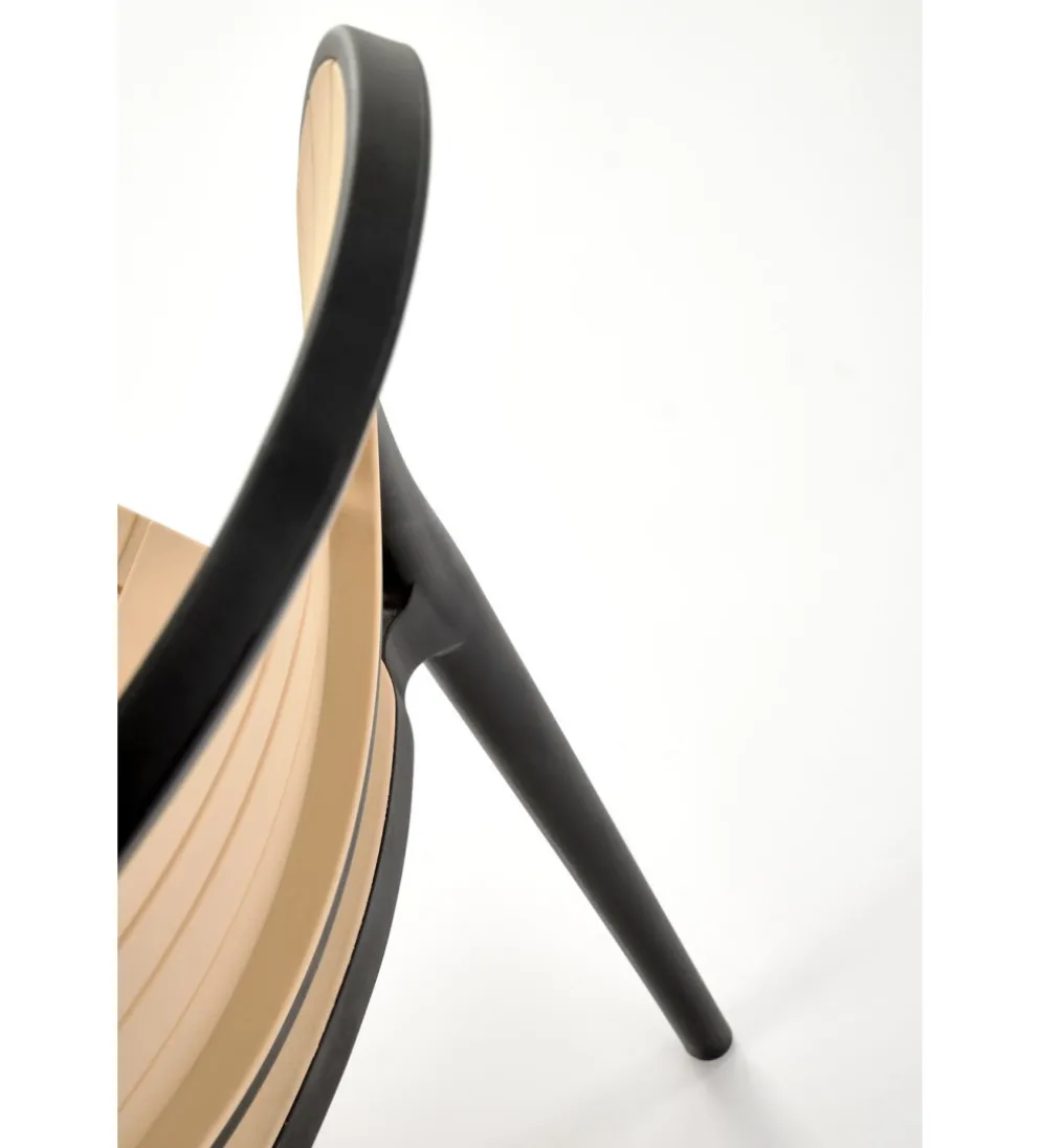 Krzesło ogrodowe K529 83 cm czarne naturalne