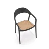 Krzesło ogrodowe K530 80 cm czarne naturalne