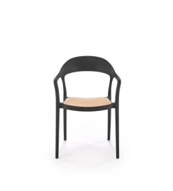Krzesło ogrodowe K530 80 cm czarne naturalne