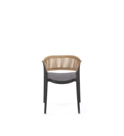 Krzesło ogrodowe K582 78 cm czarny naturalny