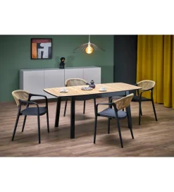 Krzesło ogrodowe K582 78 cm czarny naturalny