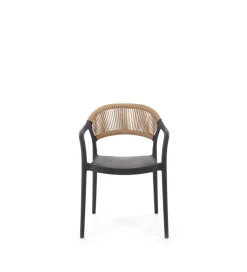 Krzesło ogrodowe K582 78 cm czarny naturalny