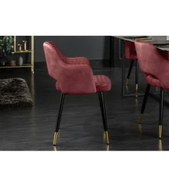 Krzesło Paris Velvet czerwono bordowe