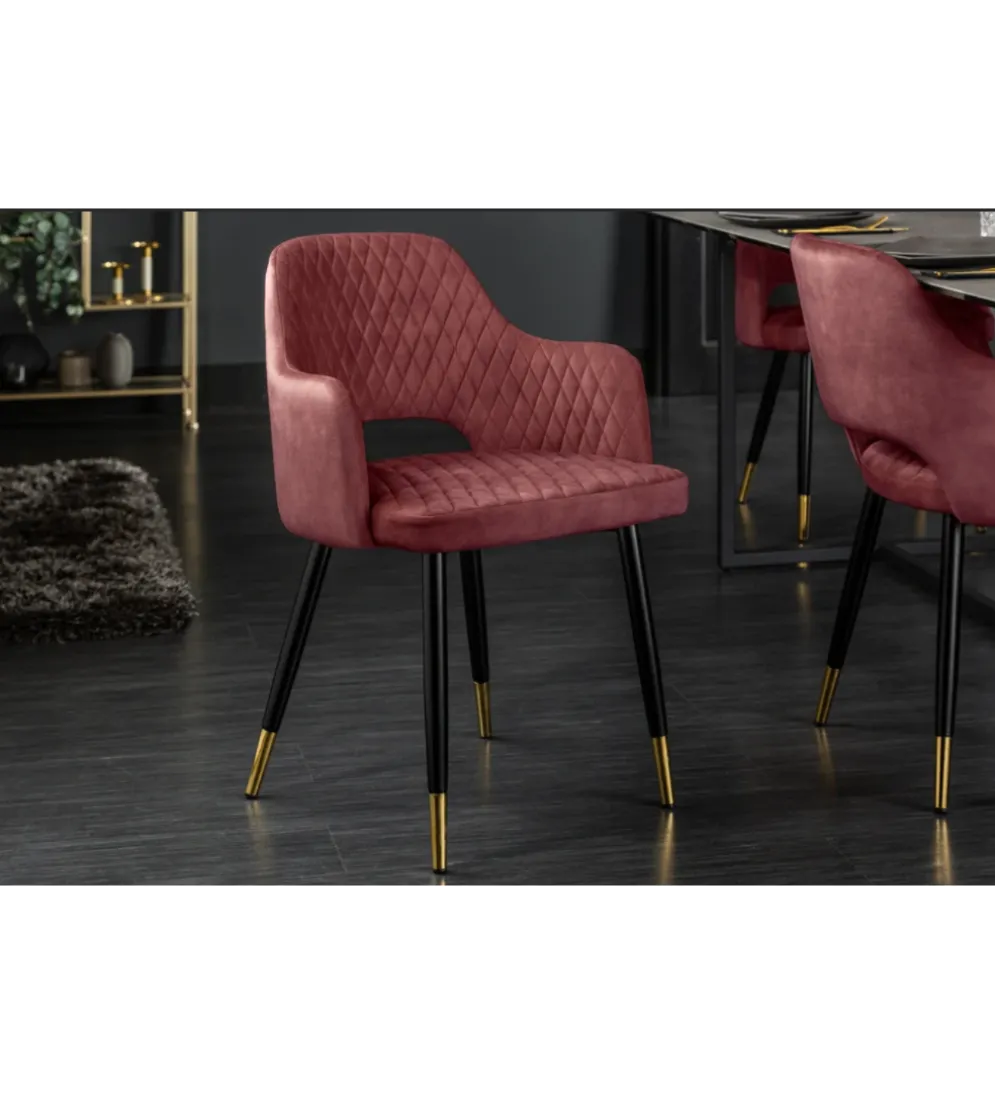 Krzesło Paris Velvet czerwono bordowe