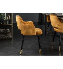 Krzesło PARIS velvet musztardowy
