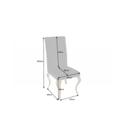 Krzesło TRENTINO Modern Barock czarne