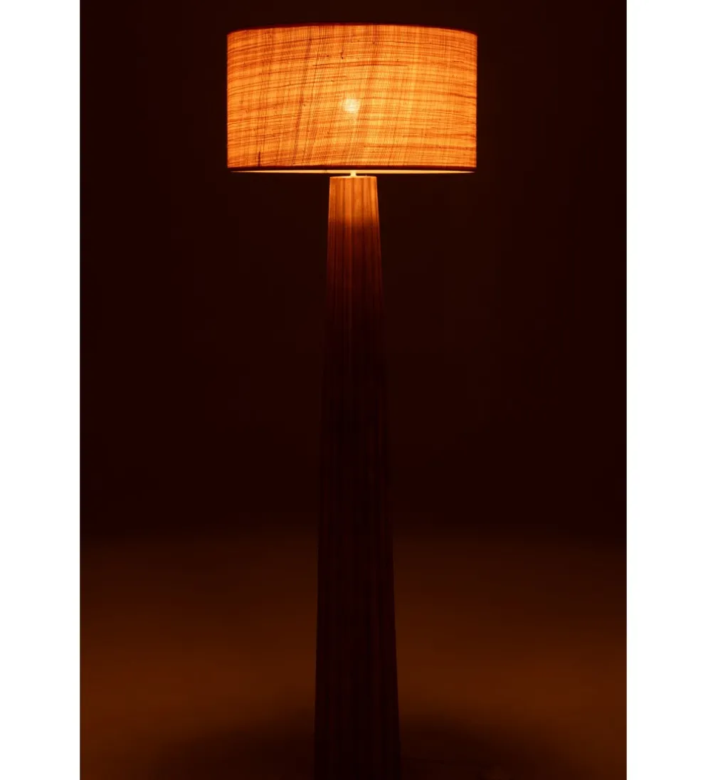 Lampa podłogowa UMBRELLA 157 cm drewno ailantus naturalna