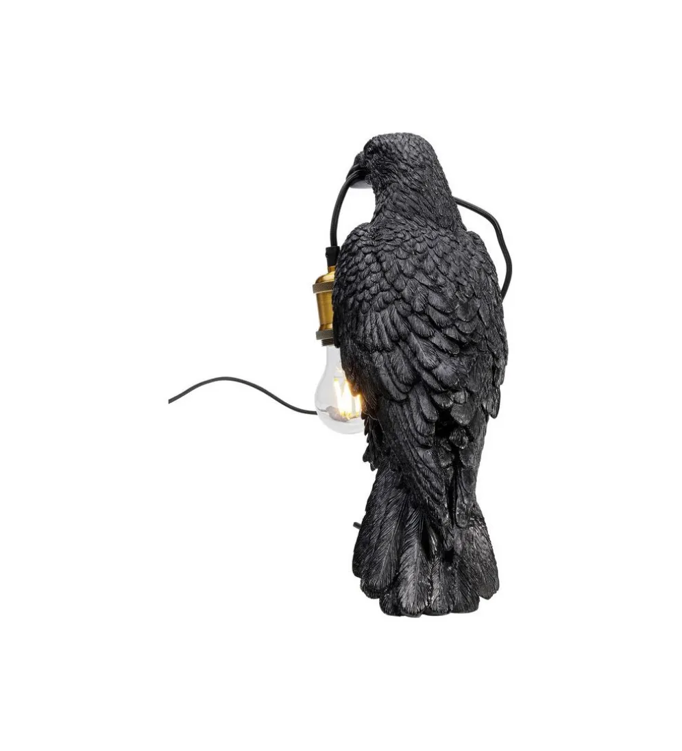 Lampa stołowa Animal Crow 34 cm czarna