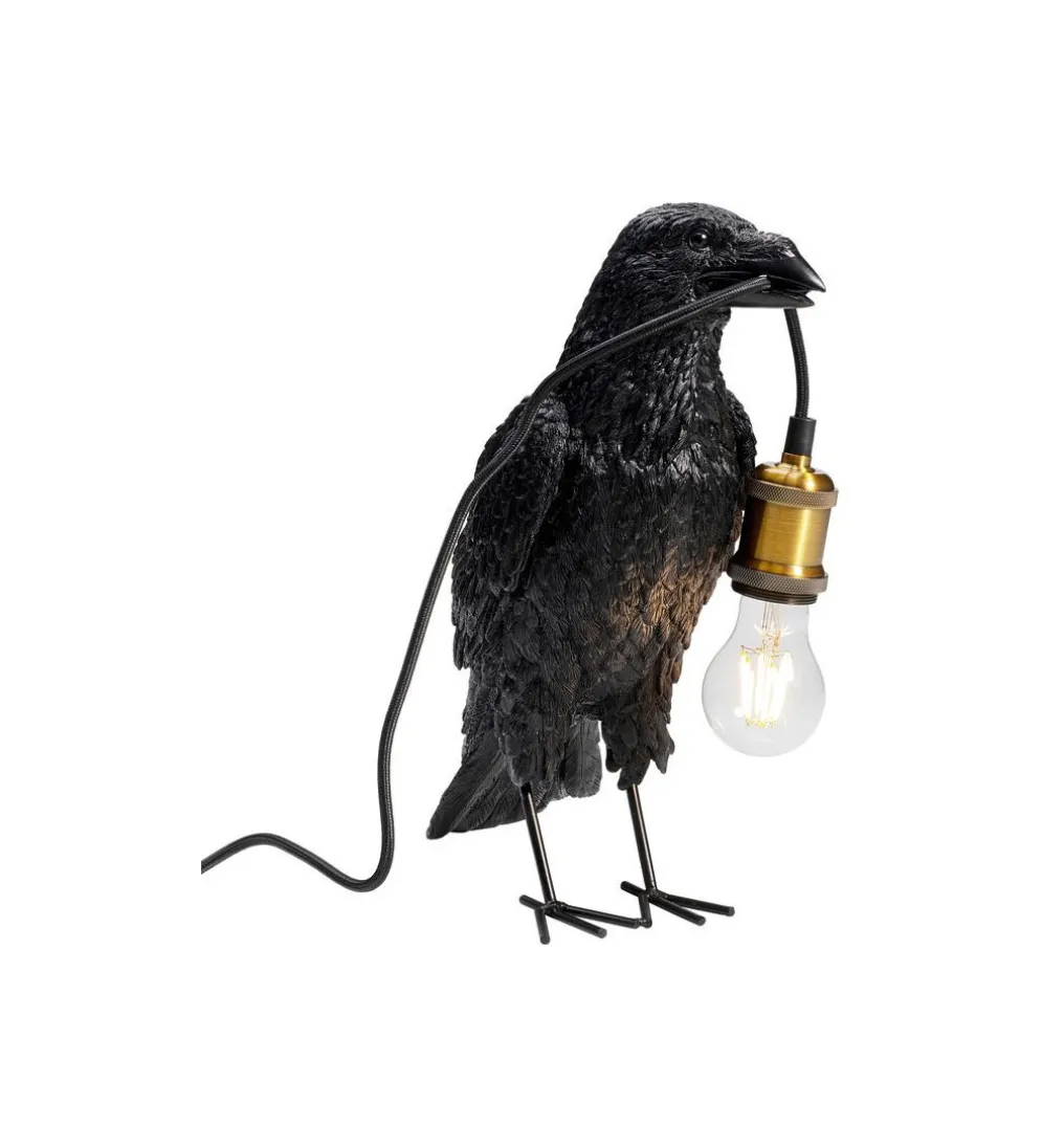 Lampa stołowa Animal Crow 34 cm czarna