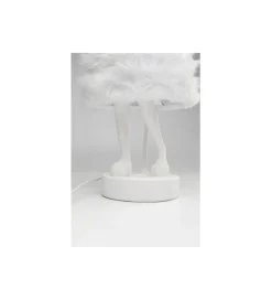 Lampa stołowa ANIMAL RABBIT FUR 68 cm srebrno biała