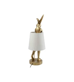 Lampa stołowa ANIMAL RABBIT 88 cm złoto biała