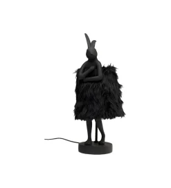 Lampa stołowa ANIMAL RABBIT FUR 50 cm czarno złota