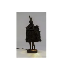 Lampa stołowa ANIMAL RABBIT FUR 50 cm czarno złota