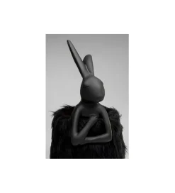Lampa stołowa ANIMAL RABBIT FUR 68 cm czarna
