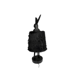 Lampa stołowa ANIMAL RABBIT FUR 68 cm czarna