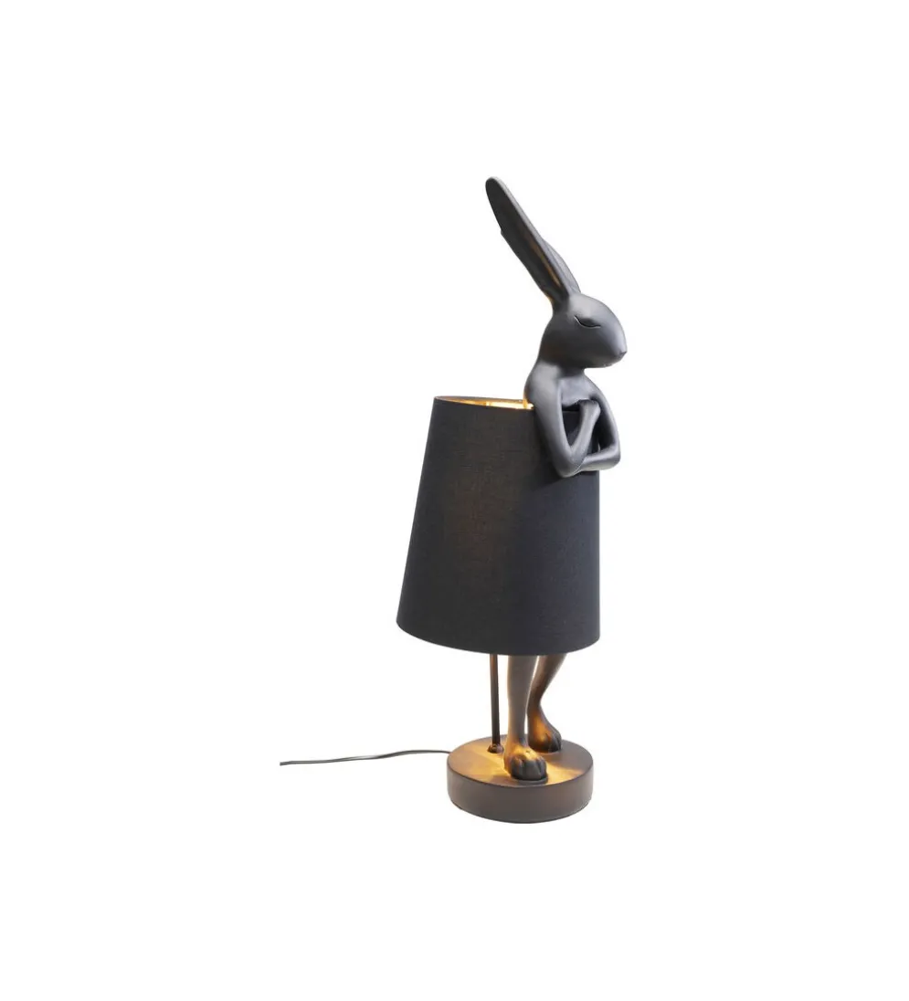 Lampa stołowa Animal Rabbit 68 cm czarna