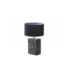 Lampa stołowa BRANDE 55 cm marmur czarna