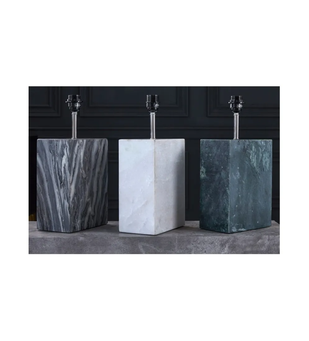 Lampa stołowa BRANDE 55 cm marmur czarna