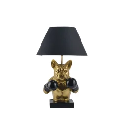 Lampa stołowa BULLDOG 55 cm złota czarna