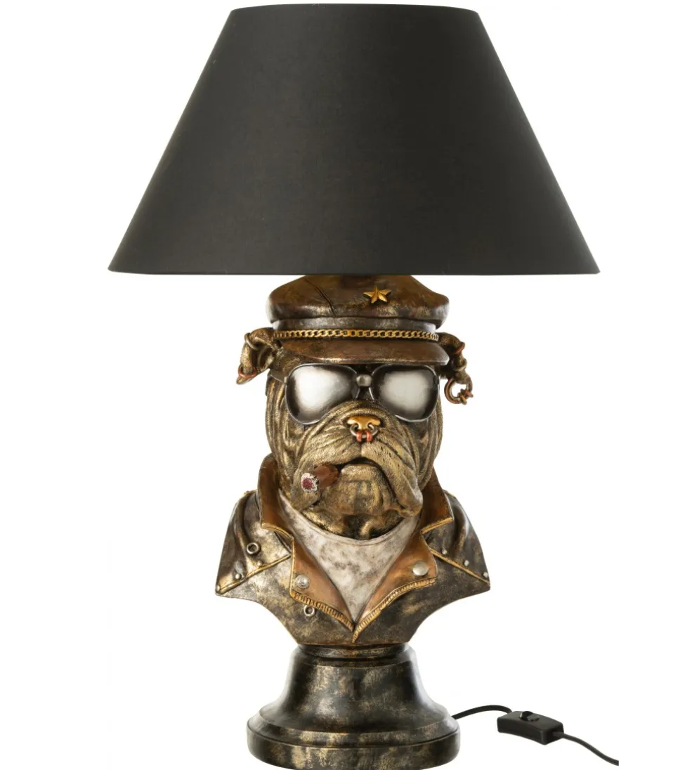 Lampa stołowa BULLDOG 57 cm antyczny brąz