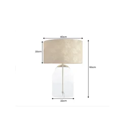 Lampa stołowa CLASSICO 47 cm szkło złoty