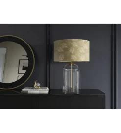 Lampa stołowa CLASSICO 55 cm szkło złoty
