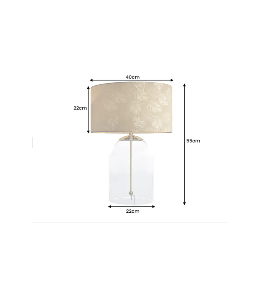 Lampa stołowa CLASSICO 55 cm szkło złoty