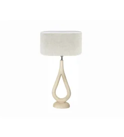 Lampa stołowa CRONOS 40 cm drewno mango