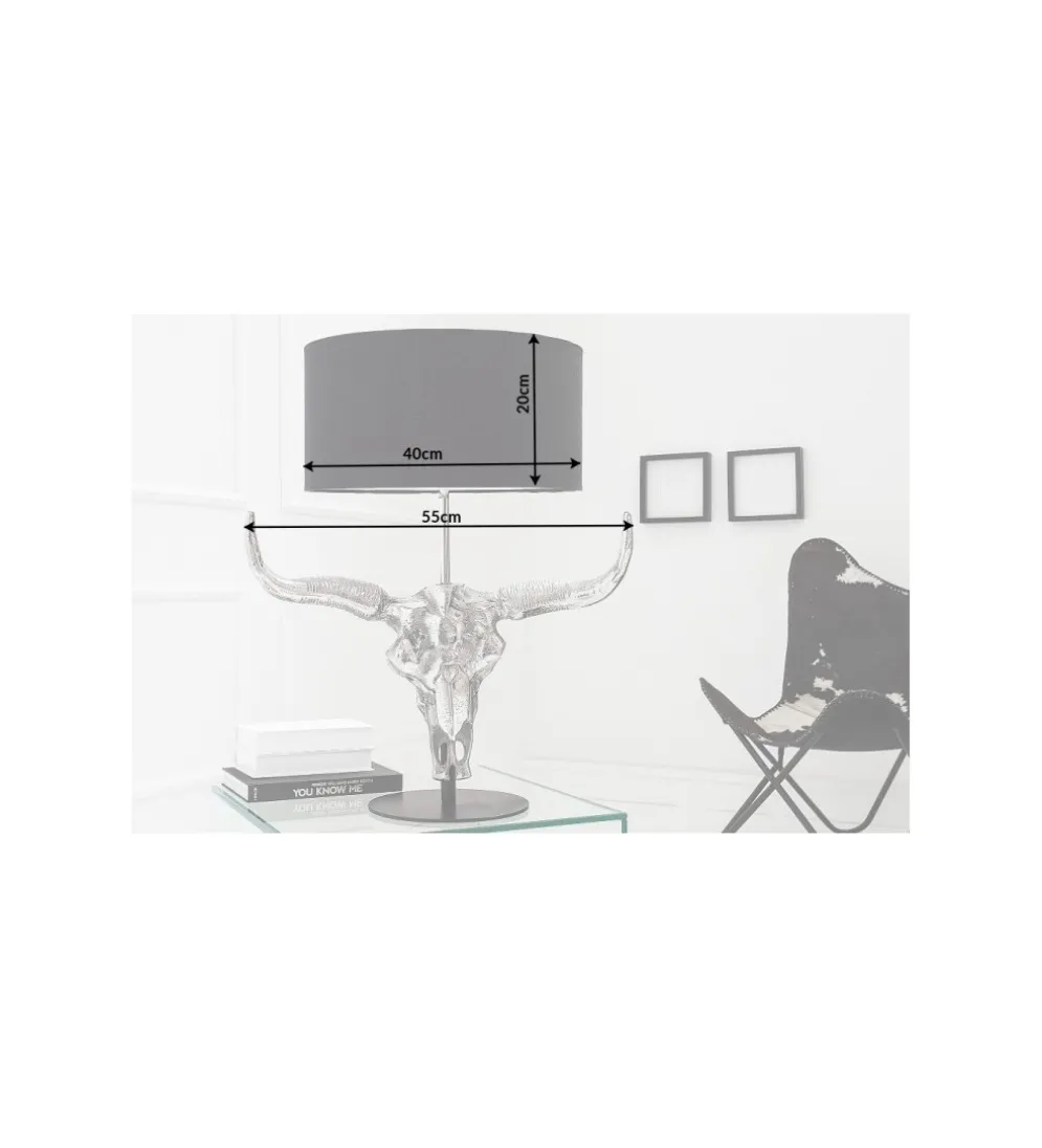 Lampa stołowa El Toro 68cm czarna