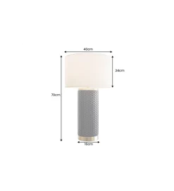Lampa stołowa ELEGANCIA 70 cm ceramika