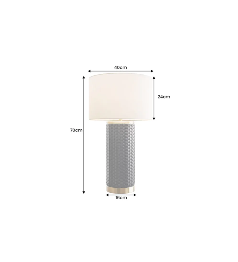 Lampa stołowa ELEGANCIA 70 cm ceramika