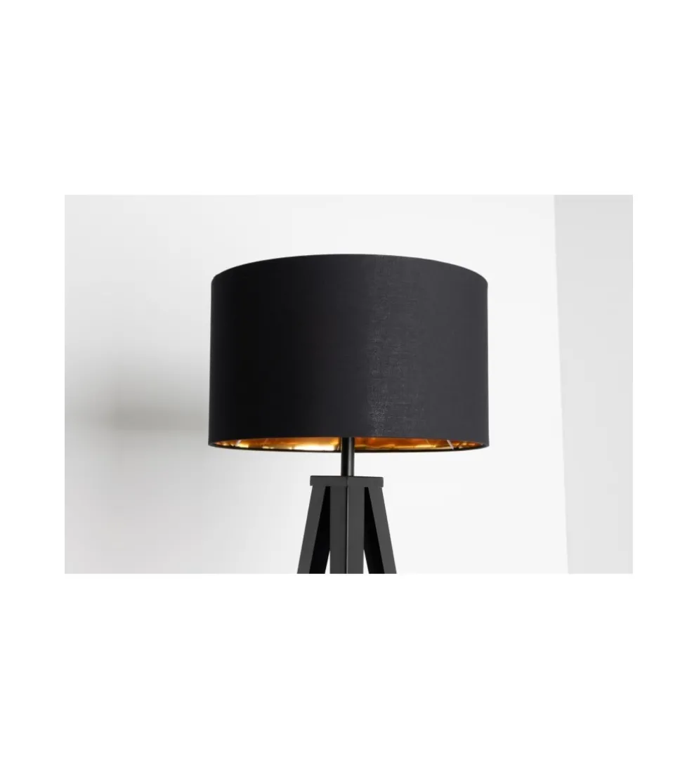 Lampa stołowa FLANK 40 cm czarno złota