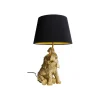 Lampa stołowa Happy Elefant 48 cm złoto czarna