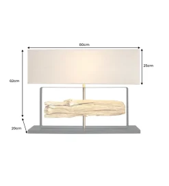 Lampa stołowa HELA 60 cm beżowa