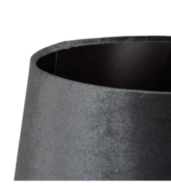 Lampa stołowa HEMLA 64 cm szklana czarno szara