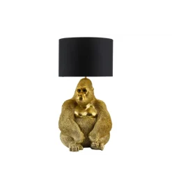 Lampa stołowa KING APE 54 cm czarna złota