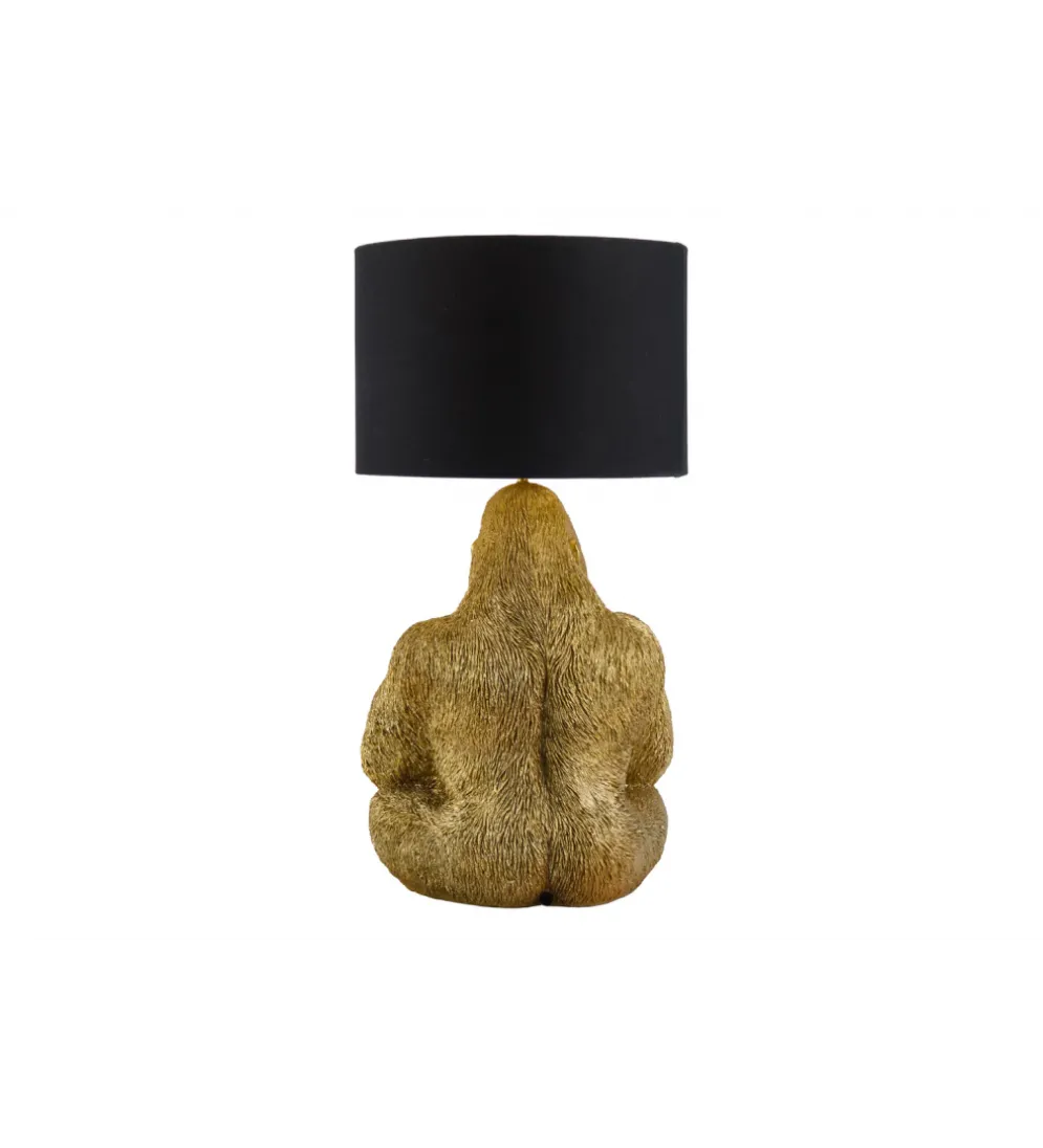 Lampa stołowa KING APE 54 cm czarna złota