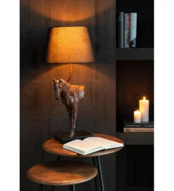 Lampa stołowa KOŃ 70 cm ciemnobrązowy