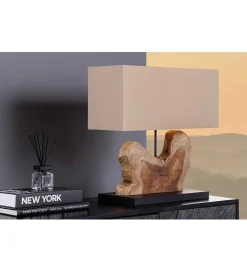 Lampa stołowa KORA 50 cm beżowa
