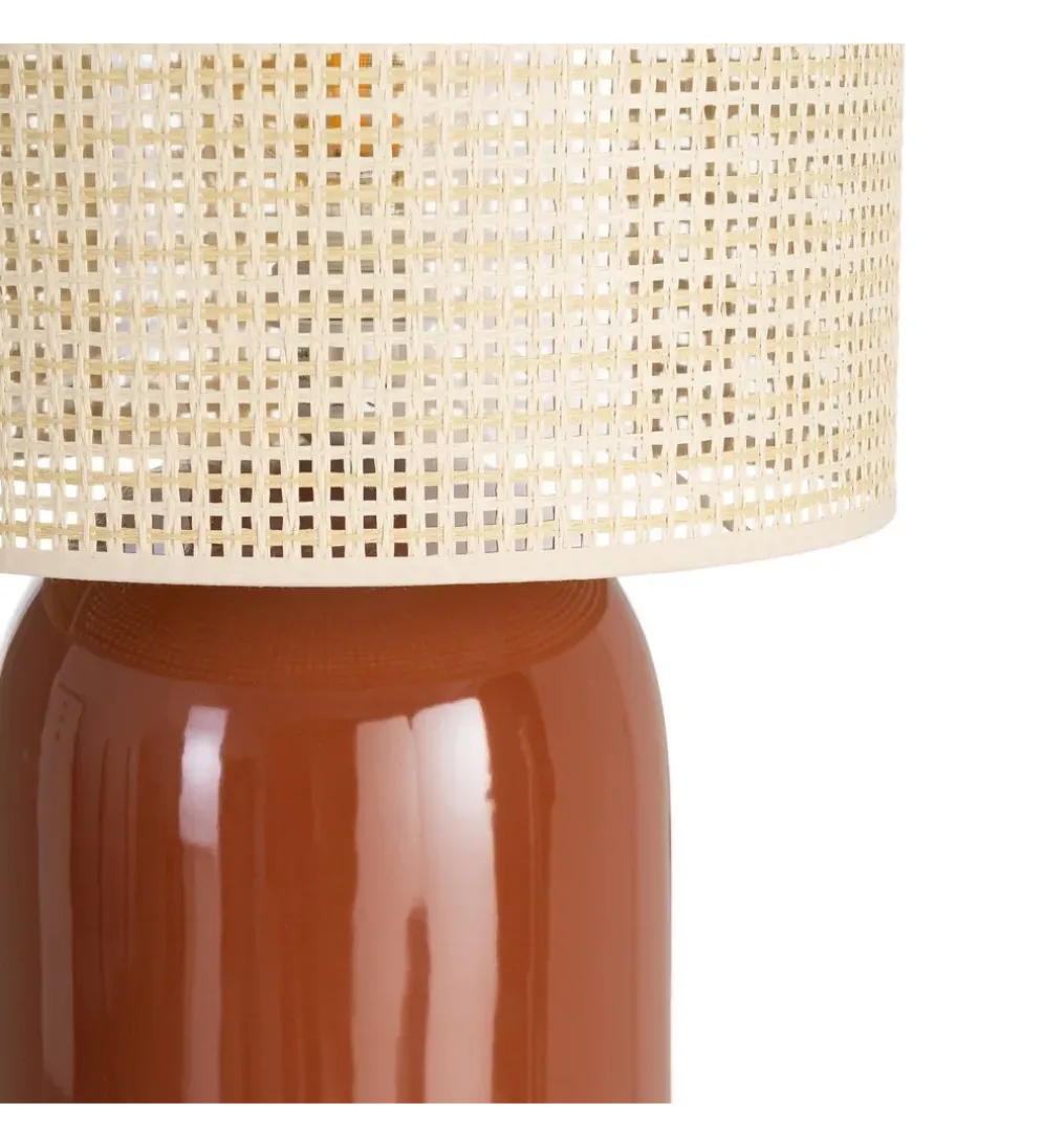 Lampa stołowa MENOSEA 112 cm terrakota kremowa