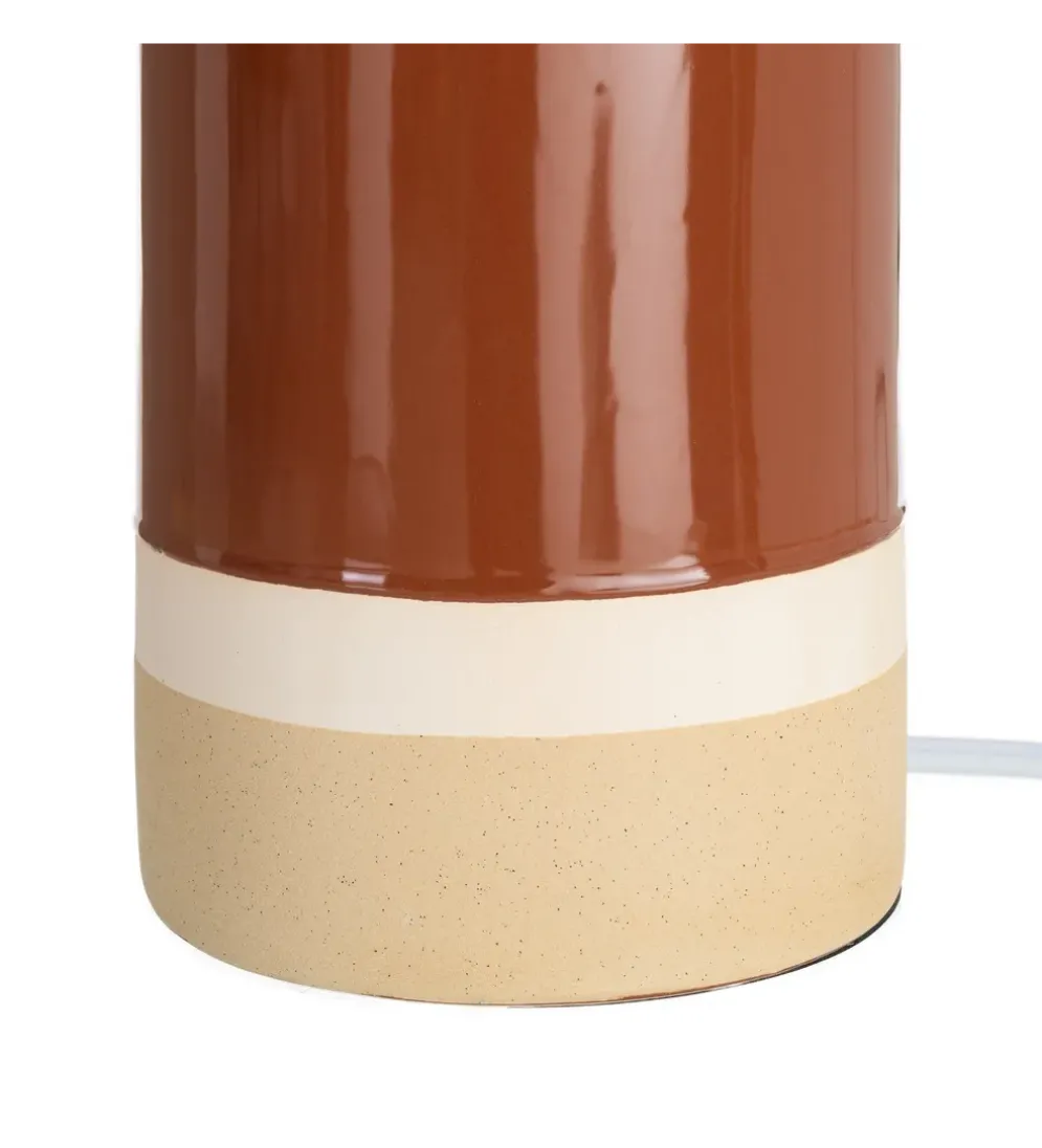 Lampa stołowa MENOSEA 112 cm terrakota kremowa