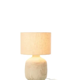 Lampa stołowa MIA 47 cm terrakota beżowa